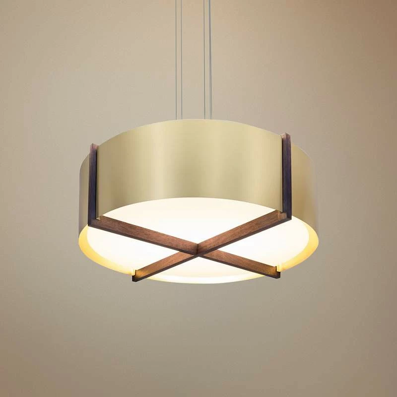 Cerno Plura 36" Wide Brushed Brass LED Pendant Light 3 Cerno Plura 36" Wide Brushed Brass LED Pendant Light