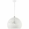 Chantily 19 3/4" Wide White Metal Globe Pendant Light -Lighting Sales Shop chantily 19 and three quarter inch wide white metal globe pendant light 84r43