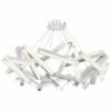 Chaos 61" Wide Brushed Aluminum 31-Light LED Chandelier -Lighting Sales Shop chaos 61 inch wide brushed aluminum 31 light led chandelier 55r34
