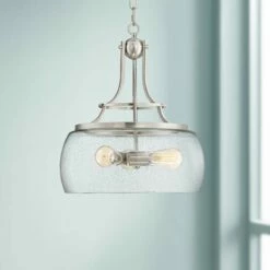 Charleston 16" Wide Satin Nickel 3-Light LED Pendant Light