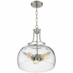 Charleston 16" Wide Satin Nickel 3-Light LED Pendant Light -Lighting Sales Shop charleston 16 inch wide satin nickel 3 light led pendant light 24j58views4