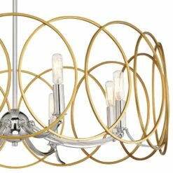Chassell 31 1/2"W Honey Gold And Nickel 8-Light Chandelier -Lighting Sales Shop chassell 31 and one half inchw honey gold and nickel 8 light chandelier 78j15views1