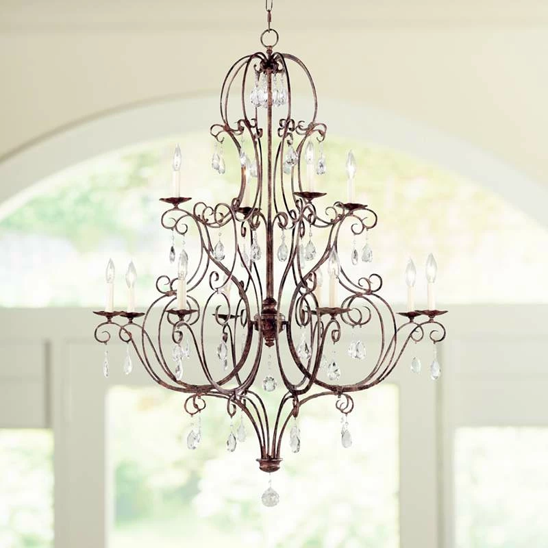 Chateau 36" Wide Mocha Bronze Twelve Light Chandelier 3 Chateau 36" Wide Mocha Bronze Twelve Light Chandelier