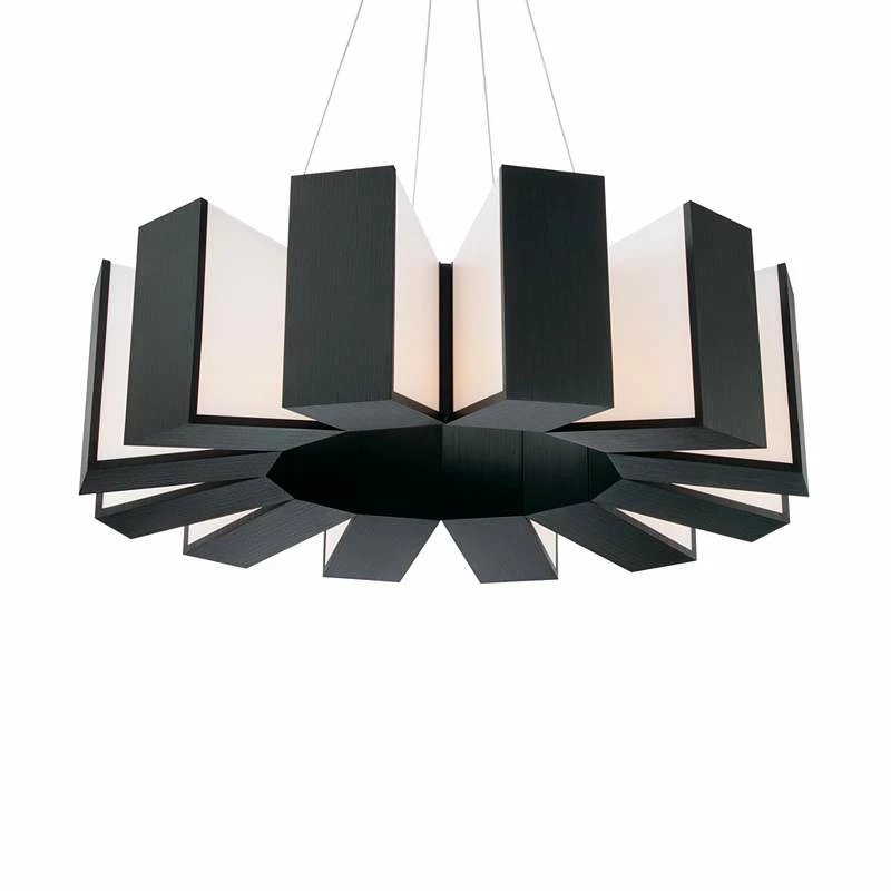 Chronos 34" Wide Twelve Light Modern Chandelier In Black 5 Chronos 34" Wide Twelve Light Modern Chandelier In Black - Image 3