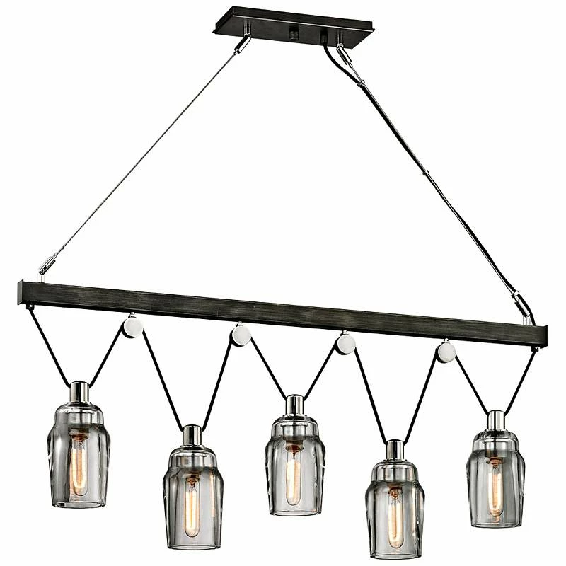 Troy Citizen 44 1/2" Wide Graphite Kitchen Island Light Pendant 4 Troy Citizen 44 1/2" Wide Graphite Kitchen Island Light Pendant - Image 2