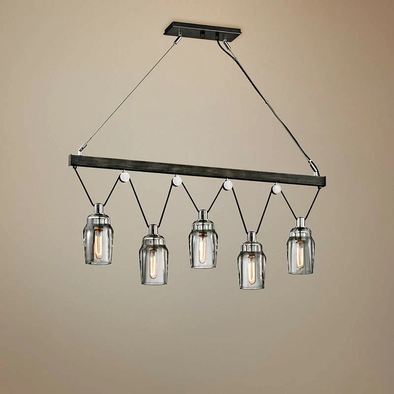 Troy Citizen 44 1/2" Wide Graphite Kitchen Island Light Pendant 3 Troy Citizen 44 1/2" Wide Graphite Kitchen Island Light Pendant
