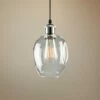 Clearwater 5 1/2" Wide Polish Nickel And Black Mini Pendant