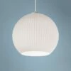 AFX Cleo 12 1/2" Wide Frosted White Ribbed Glass Pendant Light 2 AFX Cleo 12 1/2" Wide Frosted White Ribbed Glass Pendant Light -Lighting Sales Shop cleo 12 and one half inch wide frosted white ribbed glass pendant light 69d68cropped