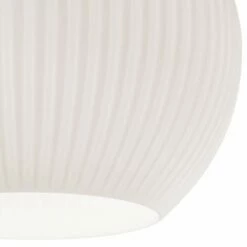 AFX Cleo 12 1/2" Wide Frosted White Ribbed Glass Pendant Light -Lighting Sales Shop cleo 12 and one half inch wide frosted white ribbed glass pendant light 69d68views1