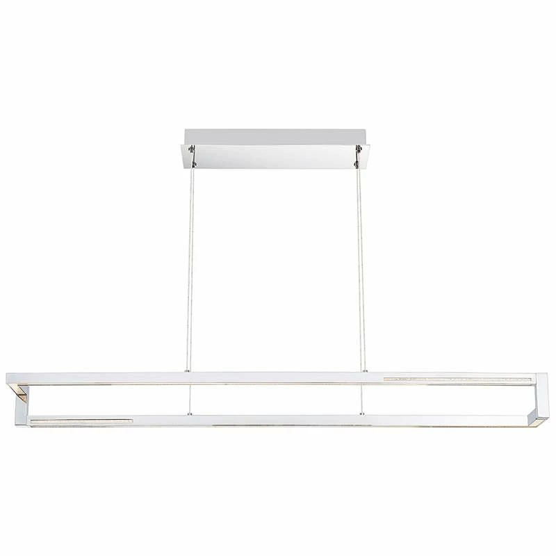 Clinton 39 1/4" Wide Chrome LED Kitchen Island Light Pendant 4 Clinton 39 1/4" Wide Chrome LED Kitchen Island Light Pendant - Image 2