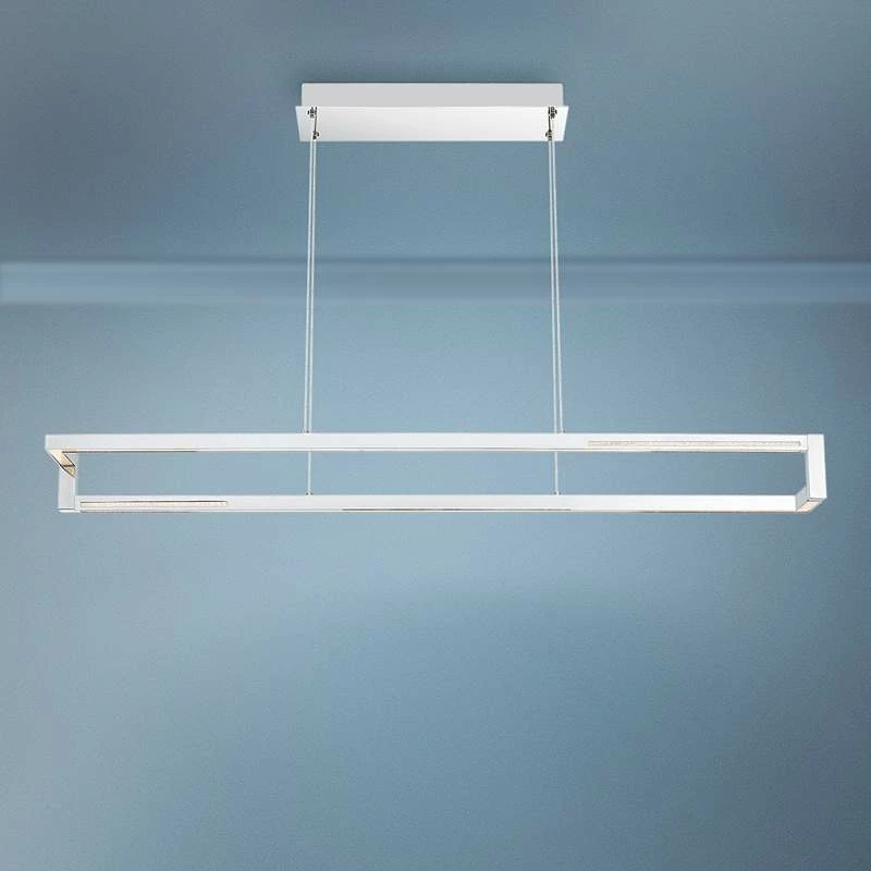 Clinton 39 1/4" Wide Chrome LED Kitchen Island Light Pendant 3 Clinton 39 1/4" Wide Chrome LED Kitchen Island Light Pendant