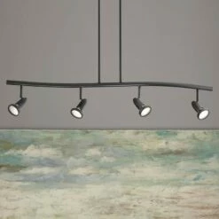 Cobra 33" Wide Black 4-Light LED Island Pendant