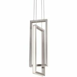AFX Cole 6" Wide Satin Nickel 2-Light LED Mini Pendant Light
