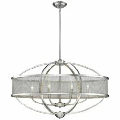 Golden Lighting Colson 36 1/4" Wide Pewter 6-Light Oval Chandelier -Lighting Sales Shop colson 36 and one quarter inch wide pewter 6 light oval chandelier 33r12views2