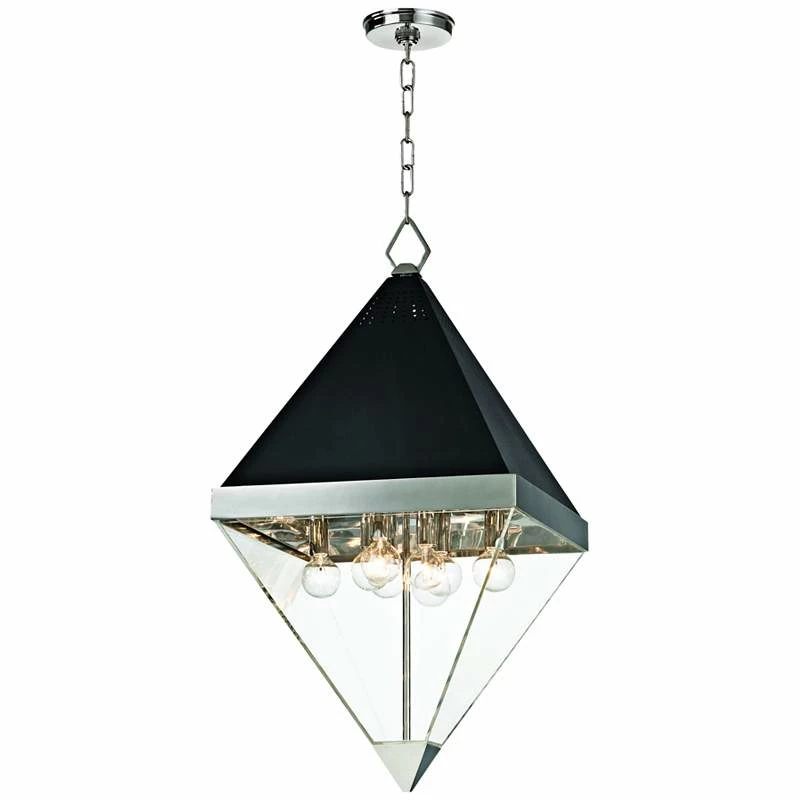 Coltrane 15" Wide Nickel And Black Textured 8-Light Pendant 4 Coltrane 15" Wide Nickel And Black Textured 8-Light Pendant - Image 2