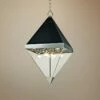 Coltrane 15" Wide Nickel And Black Textured 8-Light Pendant