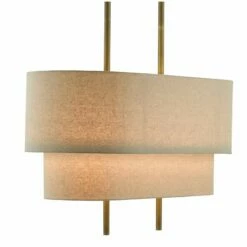 Combermere 42" Wide Antique Brass And Linen Island Pendant -Lighting Sales Shop combermere 42 inch wide antique brass and linen island pendant 88a35views2