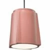 Compass 8" Wide Gloss Blush Ceramic LED Mini Pendant Light