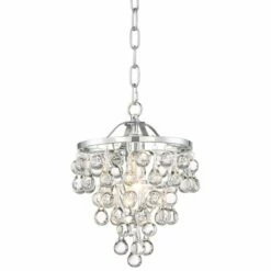 Conley 9 3/4" Wide Chrome And Clear Glass Mini Pendant -Lighting Sales Shop conley 9 and three quarter inch wide chrome and clear glass mini pendant 13w84