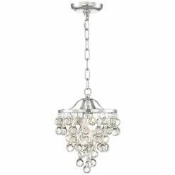 Conley 9 3/4" Wide Chrome And Clear Glass Mini Pendant -Lighting Sales Shop conley 9 and three quarter inch wide chrome and clear glass mini pendant 13w84views2