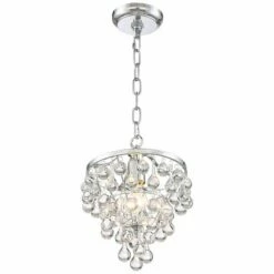Conley 9 3/4" Wide Chrome And Clear Glass Mini Pendant -Lighting Sales Shop conley 9 and three quarter inch wide chrome and clear glass mini pendant 13w84views3