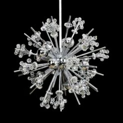 Constellation Polished Chrome Crystal 19"W 10-Light Pendant