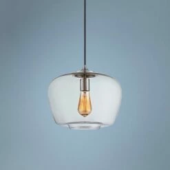 Contemporary Urban 12 1/4"W Clear Glass Mini Pendant Light