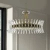 Coquette 29 3/4" Wide Antique Brass And Crystal Chandelier