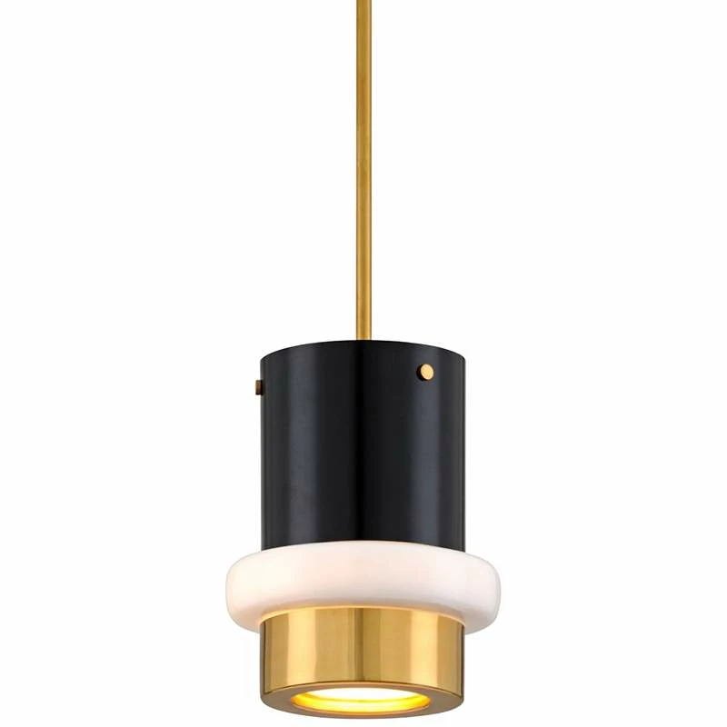 Corbett Beckenham 8" Wide Polished Brass Black Mini Pendant 4 Corbett Beckenham 8" Wide Polished Brass Black Mini Pendant - Image 2