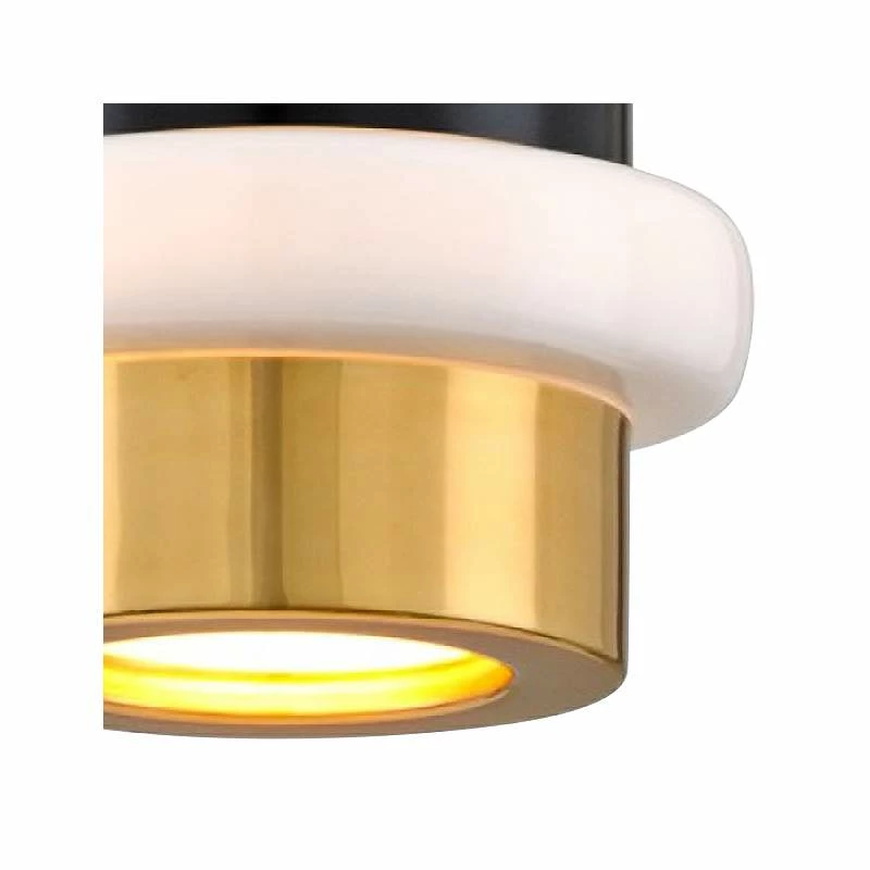 Corbett Beckenham 8" Wide Polished Brass Black Mini Pendant 5 Corbett Beckenham 8" Wide Polished Brass Black Mini Pendant - Image 3
