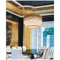 Corbett Charisma 26" Wide Gold Leaf Pendant Light 8 Corbett Charisma 26" Wide Gold Leaf Pendant Light -Lighting Sales Shop corbett charisma 26 inch wide gold leaf pendant light 9m192views1