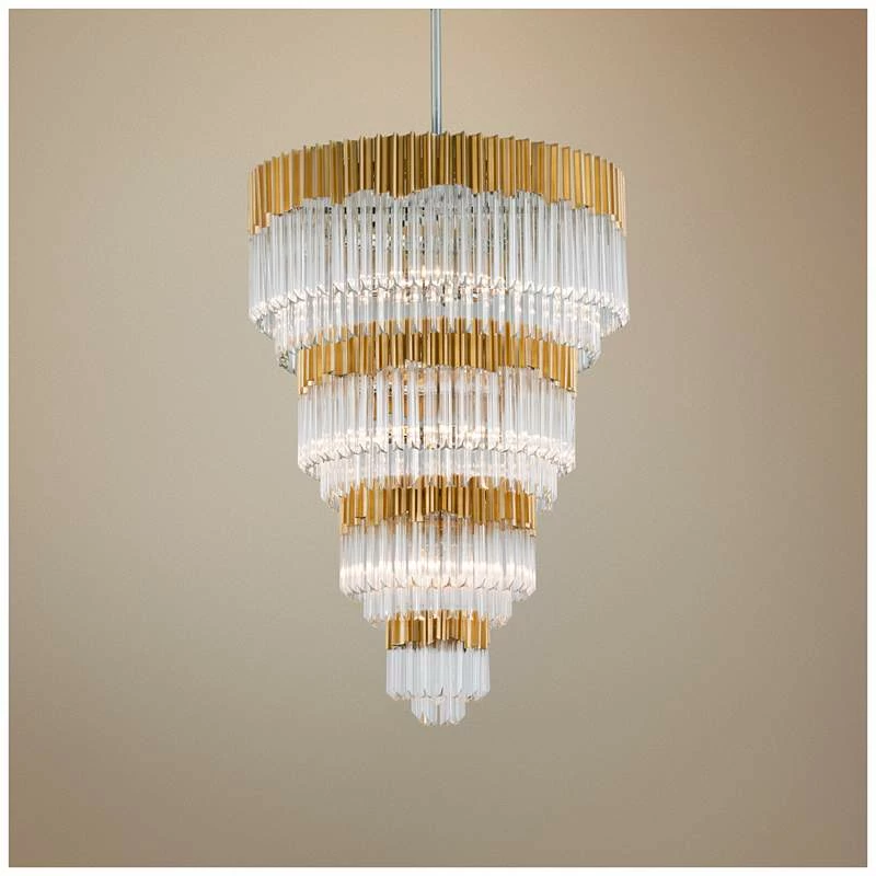 Corbett Charisma 36" Wide Gold Leaf Pendant Light 3 Corbett Charisma 36" Wide Gold Leaf Pendant Light