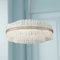 Corbett Chime 26 3/4" Wide Silver Leaf Pendant Light