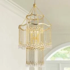 Corbett Kiara 40" Wide Gold Leaf 16-Light Chandelier
