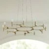 Corbett Nexus 38" Wide Silver Leaf 12-Light LED Chandelier -Lighting Sales Shop corbett nexus 38 inch wide silver leaf 12 light led chandelier 161y0cropped