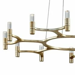 Corbett Nexus 38" Wide Silver Leaf 12-Light LED Chandelier -Lighting Sales Shop corbett nexus 38 inch wide silver leaf 12 light led chandelier 161y0views1