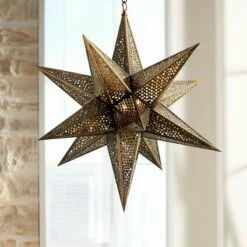 Corbett Star Of The East 30"W Old World Bronze Pendant Light