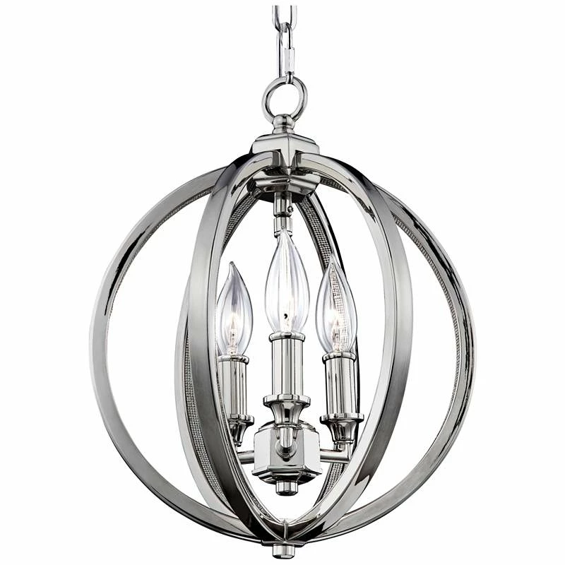 Corinne 11 1/4" Wide Nickel Globe Crystal Mini Pendant 4 Corinne 11 1/4" Wide Nickel Globe Crystal Mini Pendant - Image 2