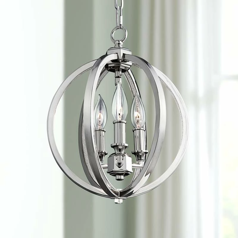 Corinne 11 1/4" Wide Nickel Globe Crystal Mini Pendant 3 Corinne 11 1/4" Wide Nickel Globe Crystal Mini Pendant