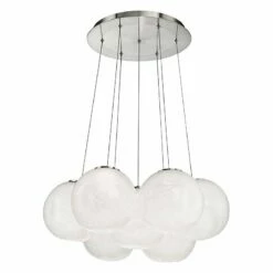 Cosmic 27" Wide Brushed Nickel LED Multi Light Pendant