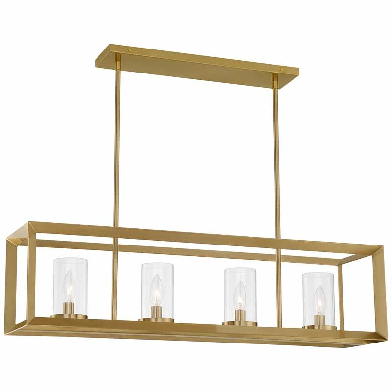 Cove Point 34 1/2"W Soft Gold 4-Light Island Chandelier 4 Cove Point 34 1/2"W Soft Gold 4-Light Island Chandelier - Image 2