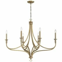 Covent Park 40" Wide Brushed Honey Gold 6-Light Candelabra Chandelier -Lighting Sales Shop covent park 40 inch wide brushed honey gold 6 light candelabra chandelier 89y80