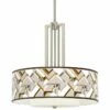 Craftsman Mosaic Carey 24" Brushed Nickel 4-Light Chandelier -Lighting Sales Shop craftsman mosaic carey 24 inch brushed nickel 4 light chandelier 98h64
