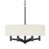 Cream Faux Silk Ava 6-Light Black Pendant Chandelier 1 Cream Faux Silk Ava 6-Light Black Pendant Chandelier -Lighting Sales Shop cream faux silk ava 6 light black pendant chandelier 705j6