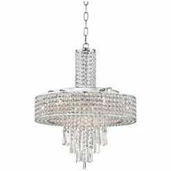Crystal Cascade 19 1/2" Wide Crystal Pendant Chandelier -Lighting Sales Shop crystal cascade 19 and one half inch wide crystal pendant chandelier 6d911views2