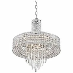 Crystal Cascade 19 1/2" Wide Crystal Pendant Chandelier -Lighting Sales Shop crystal cascade 19 and one half inch wide crystal pendant chandelier 6d911views3