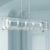 Crystal Clear 43 1/4"W Nickel Kitchen Island Light Pendant -Lighting Sales Shop crystal clear 43 and one quarter inchw nickel kitchen island light pendant 8c629cropped
