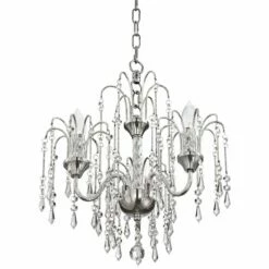 Crystal Rain 15" Wide Chrome 3-Light Crystal Chandelier -Lighting Sales Shop crystal rain 15 inch wide chrome 3 light crystal chandelier 9g212views1