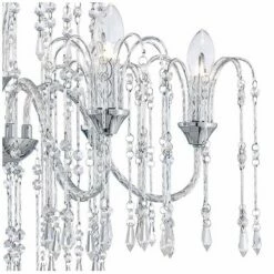 Crystal Rain 28" Wide 6-Light Halogen Crystal Chandelier -Lighting Sales Shop crystal rain 28 inch wide 6 light halogen crystal chandelier m7013views1