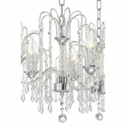 Crystal Rain 33" Wide Chrome 6-Light Island Chandelier -Lighting Sales Shop crystal rain 33 inch wide chrome 6 light island chandelier 364m2views2